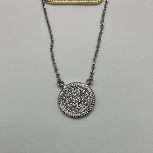 WHBM Convertible Layered Double Strand Silver Gold Charm Necklace - Picture 5 of 6